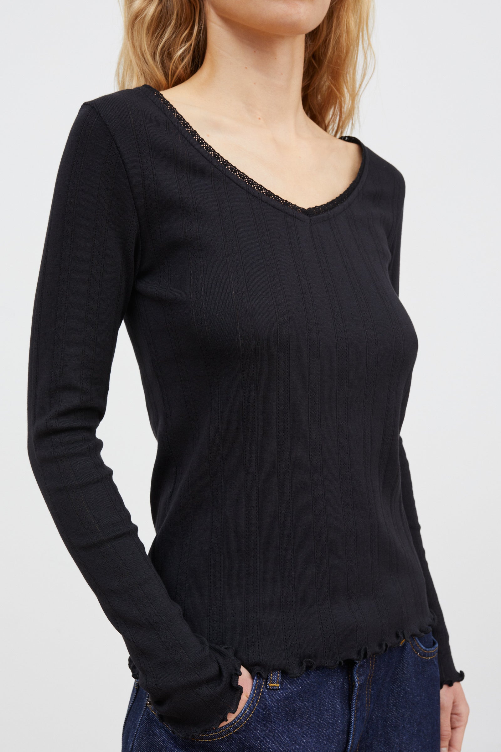 Skall Studio June V blouse Blouse Black